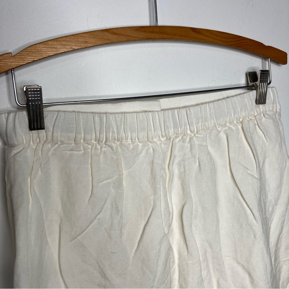 NWT Loft ivory button front skirt linen blend size small - Picture 3 of 9